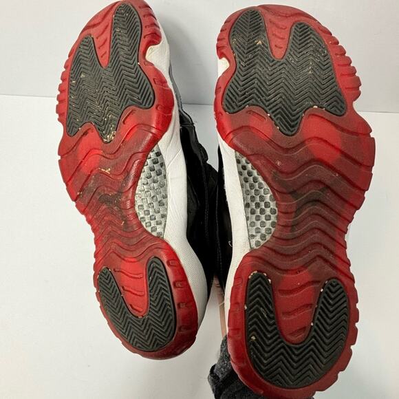 AIR JORDAN MEN BRED RED BLACK WHITE 2012 NIKE RETRO SIZE US 12 378037-010 - Picture 7 of 9